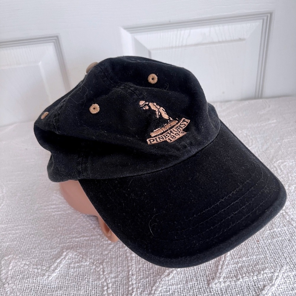 Imperial Pinehurst 1893 Golf Hat‎ Mens OSFA Adjustable Strapback Black Dad Cap
